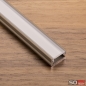 Preview: LED Profil-11 Edelstahloptik 2m Opal für LED Streifen
