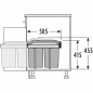 Preview: Abfallsammler Tandem 15L/15L Dunkelgrau mit Teilauszug Hailo 3650101