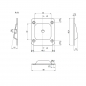Preview: 4 Stück Montageplatten 10° Neigung für Möbelfüße mit M8 Gewinde