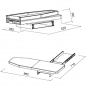 Preview: Bügelbrett Ironfold Fachbodenmontage 180° drehbar Aluminium grau