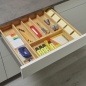 Mobile Preview: ORGA-BOX® UNIVERSAL Bambus Besteckeinsätze ausziehbar 400 - 600 mm Schubladen