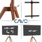 Mobile Preview: CAVO TV-Staffelei für Bildschirme 45 bis 65 Zoll Walnuss natur lackiert