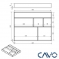 Mobile Preview: CAVO Bambus Schubladeneinsatz 245 x 320 x 35 mm mit 6-Fächer