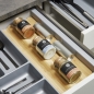 Preview: ORGA-BOX-2 Schubladeneinsätze Tiefe 462 mm für Nobilia Küchen Canvas-Struktur silbergrau
