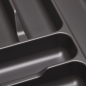 Preview: Orga-Box VIII Besteckeinsatz Lavagrau 300 - 1200 mm für Häcker Küchen