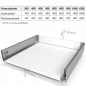 Preview: Spanplattenset Boden und Rückwand weiß passgenau für Schubladensystem JUNKER SLIM (Tiefe 500 / Korpus-Außenbreite 300 - 1200 mm)