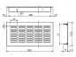 Preview: Lüftungsgitter Lochblech 500 x 102 mm Lochgitter Stegblech