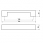 Preview: Möbelgriff MARKANT, BA 128 mm, verschiedene Oberflächen JUNKER Design