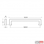 Preview: Möbelgriff FINN BA 160 mm Giacometti Texture