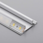 Preview: LED Profil-47B für 16 mm Plattenstärke mit Nut für Furnierkante 2 m mit opaler Abdeckung für zwei LED Streifen