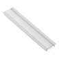 Preview: LED Profil-49 für Glasplatten 8 - 12 mm Stärke 2 m mit klarer Abdeckung für drei LED Streifen