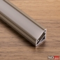 Preview: LED Profil-66 Edelstahloptik 2m Opal für LED Streifen