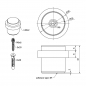 Preview: 2er Set Türstopper STOPPER Ø 36 mm H: 32 mm Bodenmontage (selbstklebend / Stockschraube)