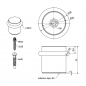 Preview: 2er Set Türstopper STOPPER Ø 36 mm H: 32 mm Bodenmontage (selbstklebend / Stockschraube)