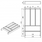 Preview: Orga-Box Individual Bambus / Eiche Besteckeinsatz 473 x 273 x 50 mm