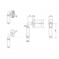 Preview: Türdrücker MATTEO Messing poliert / weiß Rosetten-Garnitur Buntbart, Profilzylinder, WC, Fenstergriff