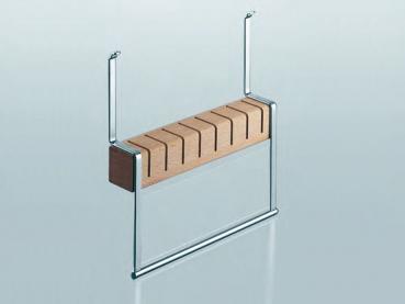 Kesseböhmer Linero 2000 Messerhalter mit Holzblock Edelstahl