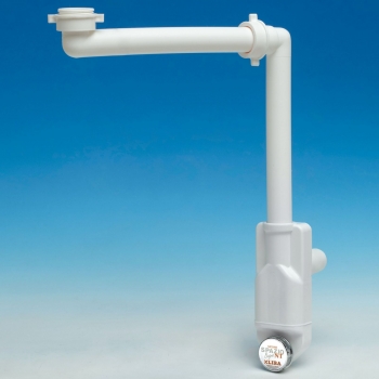 LIRA Raumspar-Siphon mit Revisionsöffnung, 32 - 40 mm, weiß, Ablaufgarnitur A.8274.01 für Küche und Bad