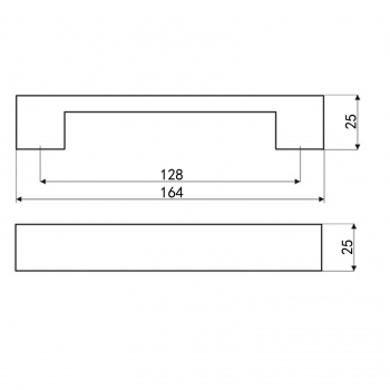 Möbelgriff MARKANT, BA 128 mm, verschiedene Oberflächen JUNKER Design
