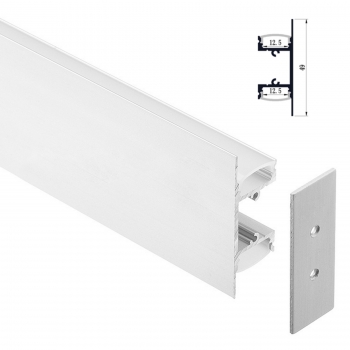 Endkappenset für LED Profil-41 49 x 17 x 1,5 mm Aluminium offen / geschlossen
