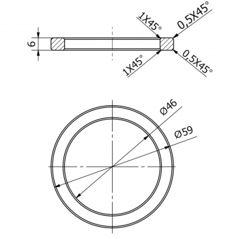 Schiebetürgriff ADA Ø 59 oder 79 mm Edelstahl für Glastüren ZUM AUFKLEBEN