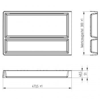 ORGA-BOX SEPARADO Individual 300 x 474 x 51 mm Schubladeneinsätze ab 40cm Schrankbreite