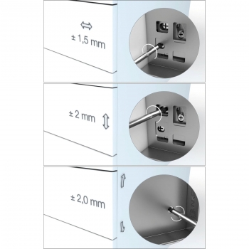 Schubladensystem JUNKER SLIM anthrazit H: 84 mm SoftClose bis 40 Kg belastbar