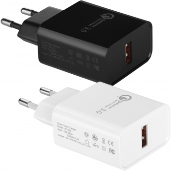USB-Netzteil USB 3.0 5VDC-3A/ 9VDC-2A/ 12VDC-1.5A Quick Charge 3.0