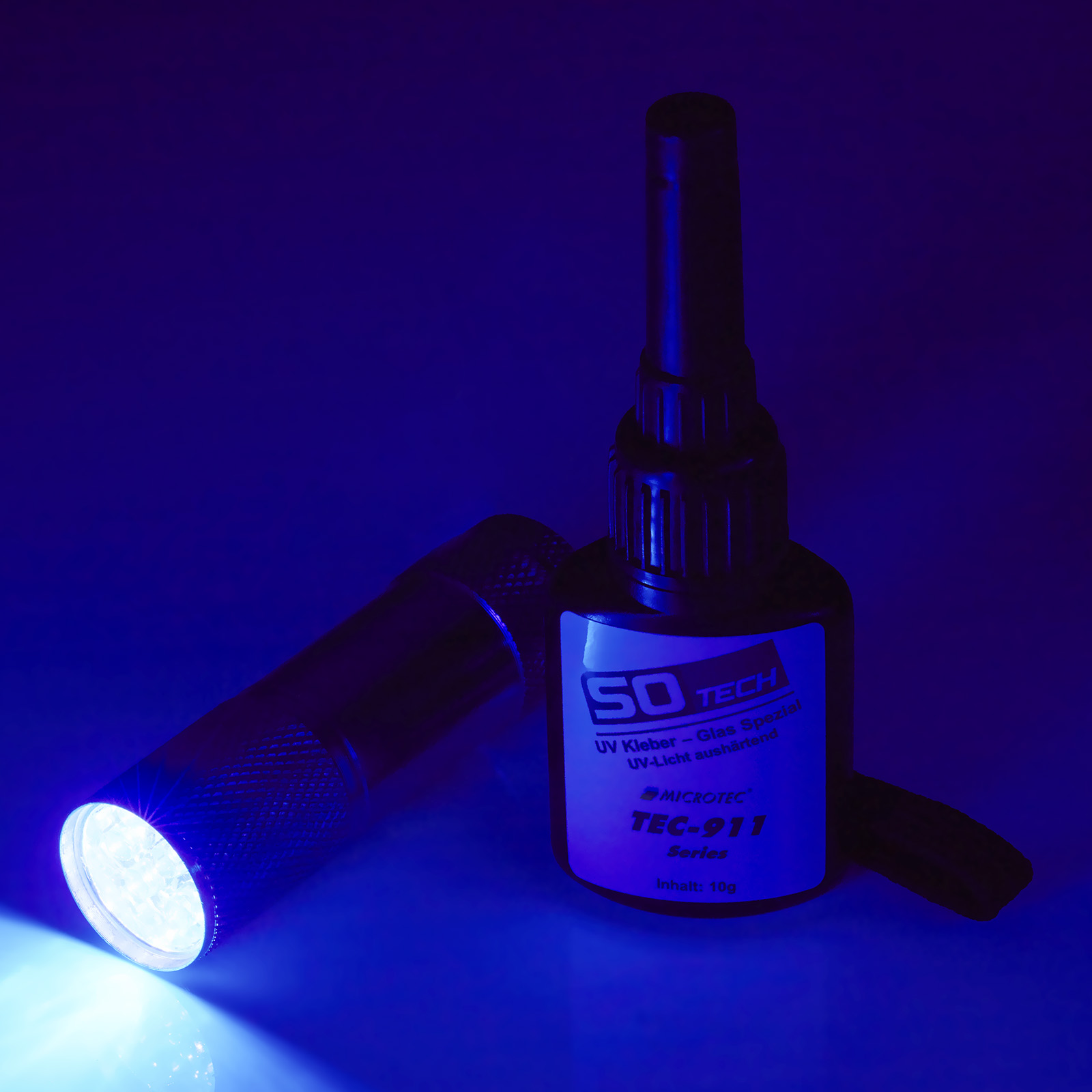 Acrybond | UV-Kleber (mit Lampe) | Glas-Kleber | Glas-Metall-Kleber | 16g 