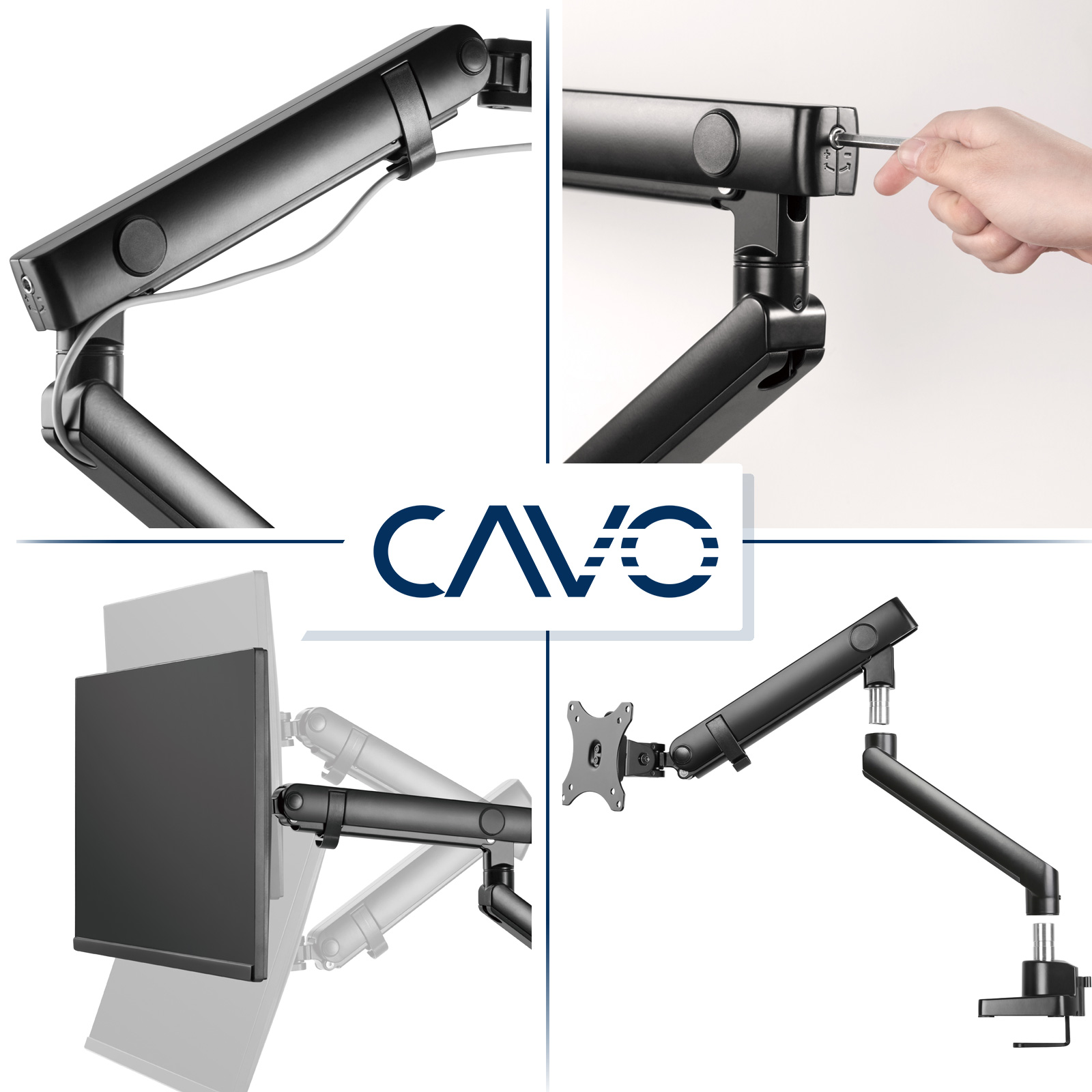 CAVO Motion 17 - 32 Zoll mit USB Anschluss schwenkbare Monitorhalterung von  SOTECH 