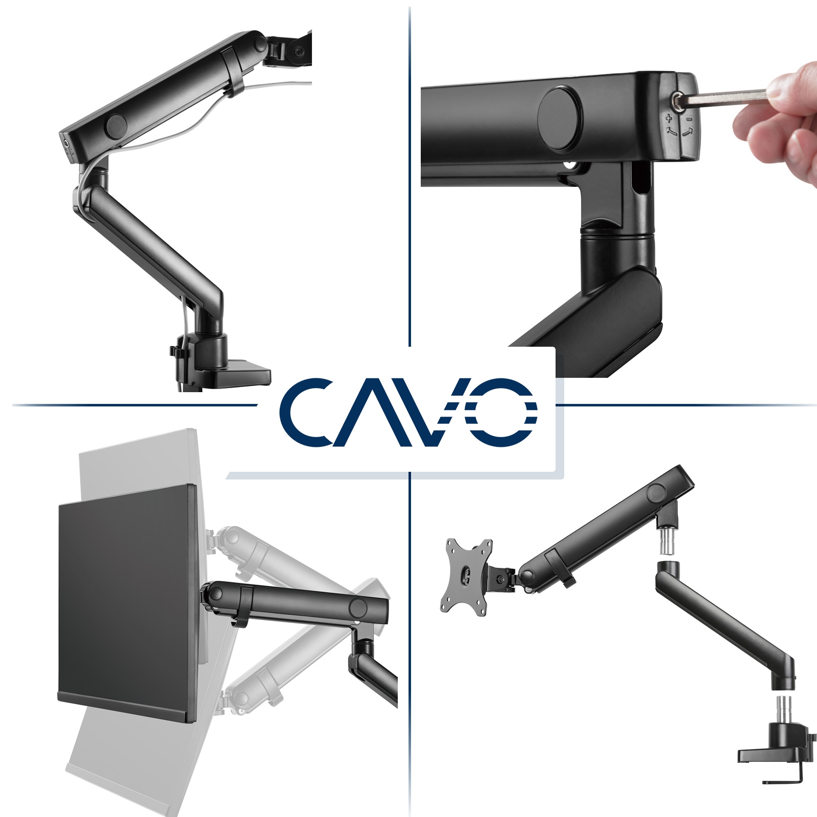 CAVO Motion 17-32 Zoll mit USB Anschluss 2-armige schwenkbare