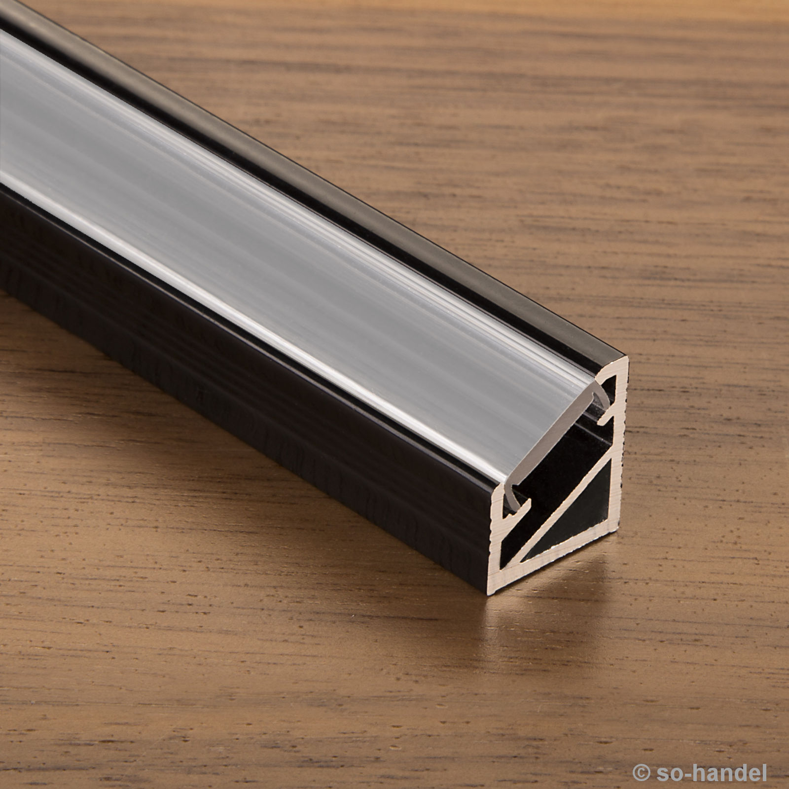 Led Profil-66 schwarz opal Eckprofil Eck-Profil Aluprofil Aluminiumprofil  Profilschiene Schiene 