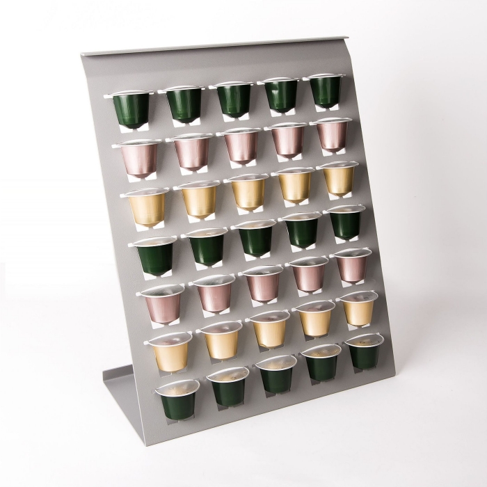 Kesseböhmer Linero MosaiQ Kapselhalter Titan grau für 35 Kaffee Kapseln