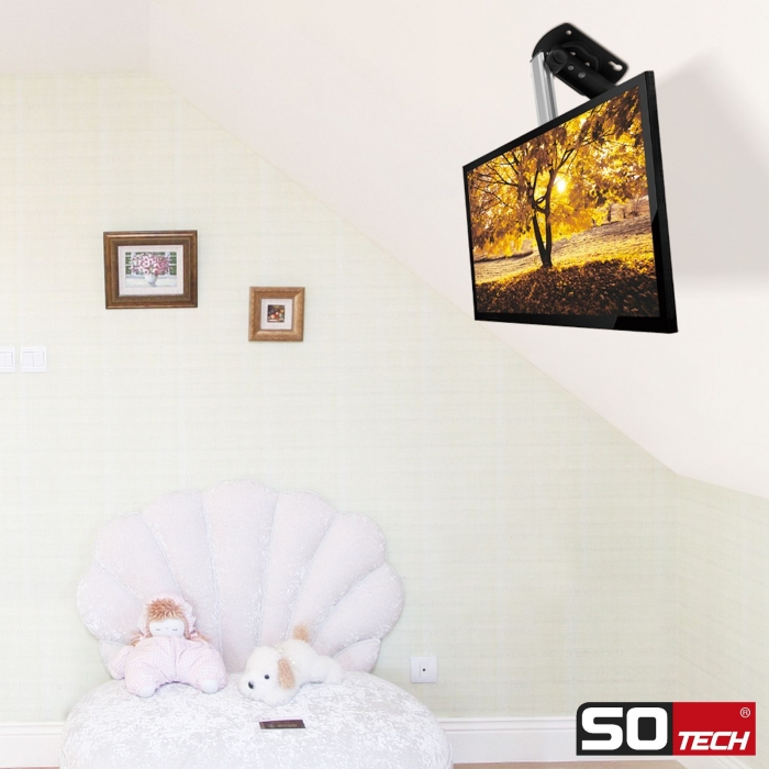 Klappbare TV-Deckenhalterung DH-01-37 für Fernseher bis 37" - auch für Dachschrägen