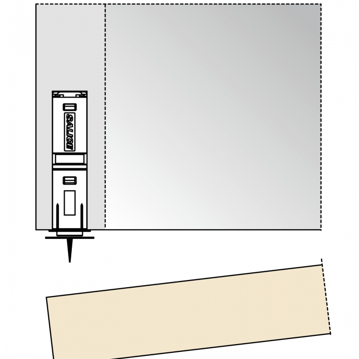 Salice Push to open Zusatz-Magnet für Negativfeder-Scharnier mit Halteplatte zum Einpressen