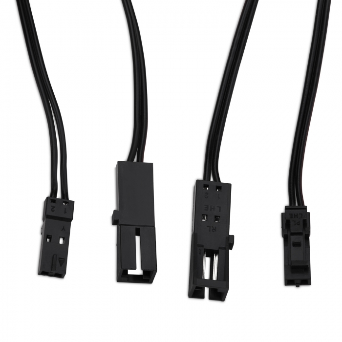 Stecker Anschlusskabel Adapter schwarz 12V MINI-AMP 2m Kabel 6-fach Verteiler 