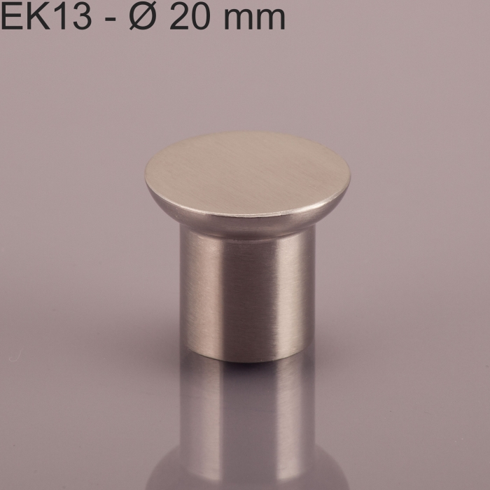Möbelknopf EK13 Ø 15 - 30 mm Edelstahl gebürstet