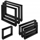 Tischgestell TAB Stahl schwarz matt Profil 80 x 40 mm